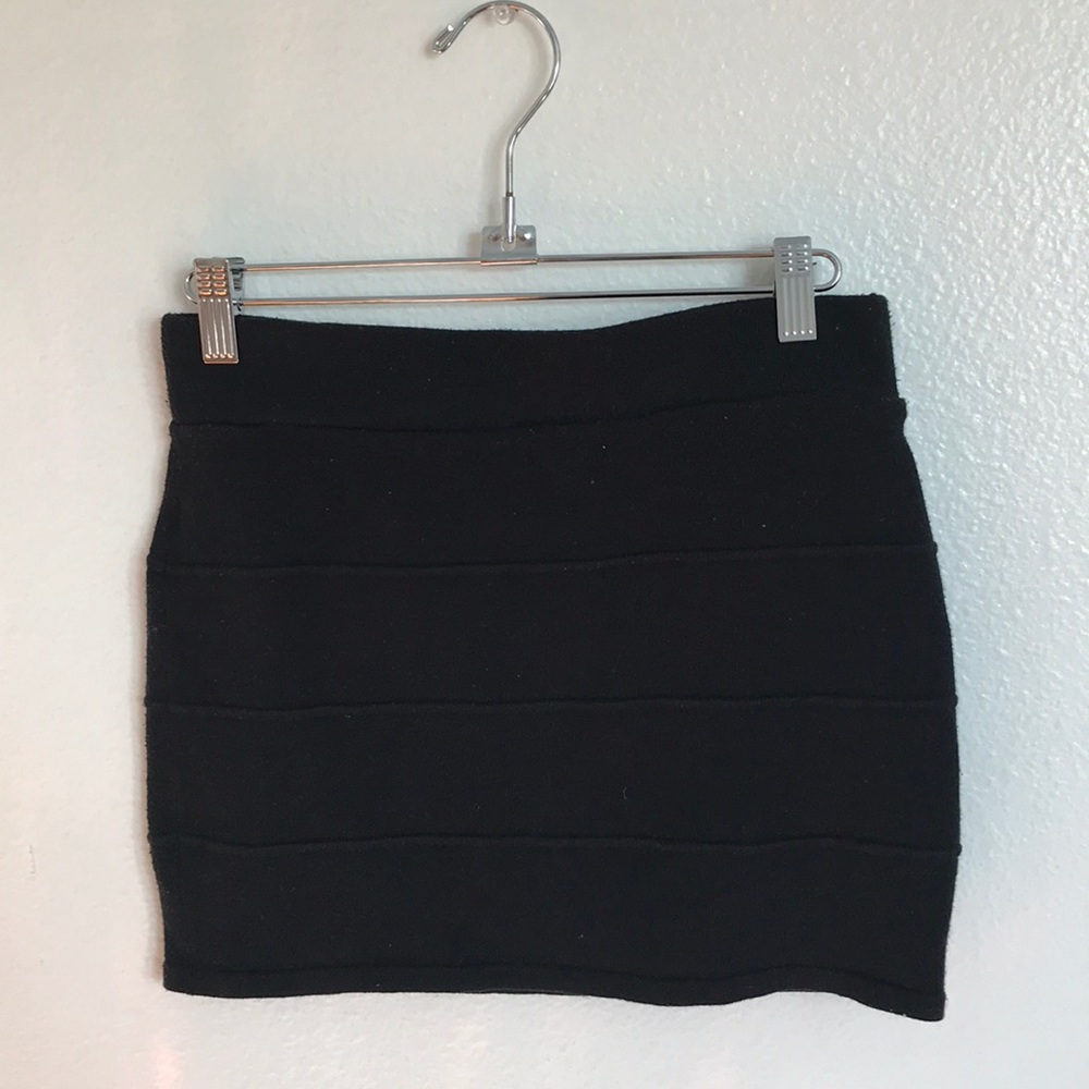 Simple black mini skirt